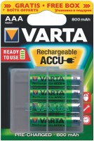 Акумулятор / батарейка Varta Rechargeable Accu  4xAAA 800 mAh + case