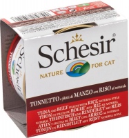 Фото - Корм для кішок Schesir Adult Canned Tuna/Beef/Rice  6 pcs