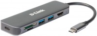Кардридер / USB-хаб D-Link DUB-2327/A1A 