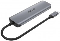 Czytnik kart pamięci / hub USB Unitek uHUB P5+ 6-in-1 USB-C Hub with HDMI and Dual Card Reader 