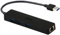Czytnik kart pamięci / hub USB i-Tec USB 3.0 Slim HUB 3 Port + Gigabit Ethernet Adapter 
