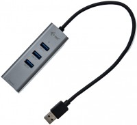 Кардридер / USB-хаб i-Tec USB 3.0 Metal HUB 3 Port + Gigabit Ethernet Adapter 
