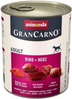Karm dla psów Animonda GranCarno Original Adult Beef/Heart 0.8 kg