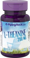 Фото - Амінокислоти PipingRock L-Theanine 200 mg 60 cap 