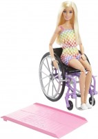 Lalka Barbie Doll With Wheelchair and Ramp HJT13 