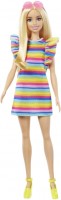 Lalka Barbie Doll with Braces And Rainbow Dress HJR96 