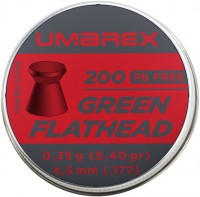 Кулі й патрони Umarex Green Flathead 4.5 mm 0.35 g 200 pcs 