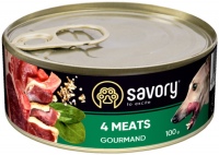 Корм для собак Savory Gourmand 4 Meats Pate 