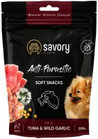 Zdjęcia - Karm dla psów Savory Soft Snacks Anti-Parasitic with Tuna/Wild Garlic 200 g 