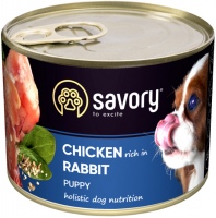 Zdjęcia - Karm dla psów Savory Puppy All Breeds Chicken Rich in Rabbit Pate 0.2 kg