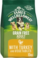 Karm dla psów James Wellbeloved Adult Grain-Free Turkey/Vegetables 10 kg 