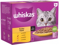 Zdjęcia - Karma dla kotów Whiskas 1+ Poultry Feasts in Gravy  48 pcs