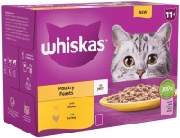 Zdjęcia - Karma dla kotów Whiskas 11+ Poultry Feasts in Jelly  96 pcs