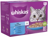 Zdjęcia - Karma dla kotów Whiskas 1+ Fish Favourites in Jelly  80 pcs