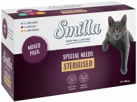 Karma dla kotów Smilla Adult Sterilised Pouch  12 pcs
