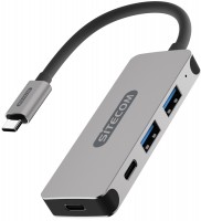 Кардридер / USB-хаб Sitecom USB-C Hub 4 Port CN-384 