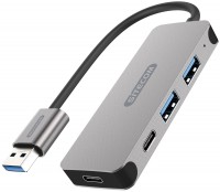 Czytnik kart pamięci / hub USB Sitecom USB-A to USB-A + USB-C Hub CN-399 