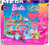 Конструктор MEGA Bloks Barbie Color Reveal Trainn Wash Pets Building Set HHP89 