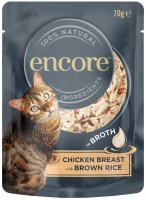 Фото - Корм для кішок Encore Chicken Breast with Brown Rice in Broth Pouch  48 pcs