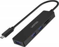 Кардридер / USB-хаб Unitek uHUB Q4+ 5-in-1 USB-C Hub with Dual Card Reader 