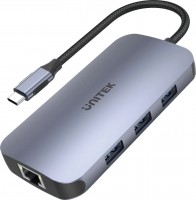 Czytnik kart pamięci / hub USB Unitek uHUB N9+ 9-in-1 USB-C Ethernet Hub with HDMI, 100W Power Delivery and Dual Card Reader 