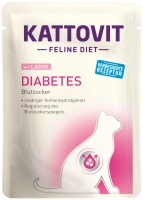 Karma dla kotów Kattovit Diabetes Pouch with Salmon  12 pcs