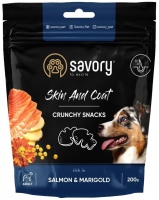 Zdjęcia - Karm dla psów Savory Crunchy Snacks Skin and Coat Salmon 200 g 