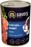 Karm dla psów Savory Puppy All Breeds Chicken Rich in Rabbit Pate 0.4 kg
