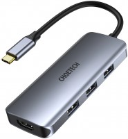 Кардридер / USB-хаб Choetech 7-In-1 USB-C HDMI Adapter 