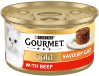 Zdjęcia - Karma dla kotów Gourmet Gold Savoury Cake Beef  24 pcs