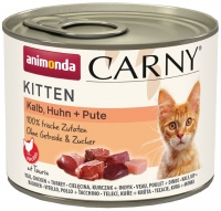 Karma dla kotów Animonda Kitten Carny Veal/Chicken/Turkey 200 g 