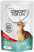 Karma dla kotów Concept for Life Sterilised Jelly Pouch Beef  12 pcs
