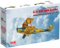 Фото - Збірна модель ICM DH. 82A Tiger Moth with Bombs (1:32) 