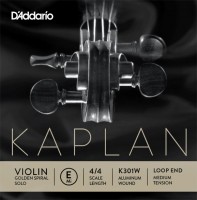 Struny DAddario Kaplan Golden Spiral Violin E String Aluminium Wound Loop 