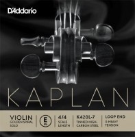 Струни DAddario Kaplan Golden Spiral Solo Violin E String Loop Ex. Heavy 
