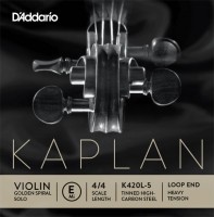 Струни DAddario Kaplan Golden Spiral Solo Violin E String Loop End Heavy 