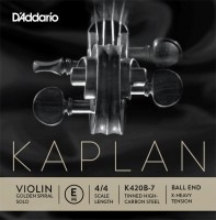 Струни DAddario Kaplan Golden Spiral Solo Violin E String Ball Ex. Heavy 