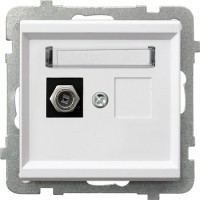 Gniazdo elektryczne Ospel Sonata GPA-1RF/m/00 biały