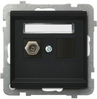 Розетка Ospel Sonata GPA-1RF/m/33 чорний