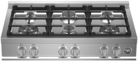 Фото - Варильна поверхня Bertazzoni Master 36 MAST 366 RTXE нержавіюча сталь