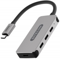 Кардридер / USB-хаб Sitecom USB-C Hub 4 Port 