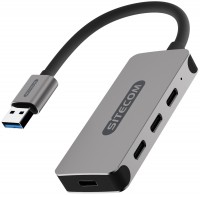 Кардридер / USB-хаб Sitecom USB-C Hub 4 Port CN-388 