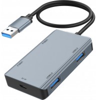 Кардридер / USB-хаб Vakoss TC-4203X 