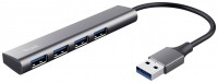 Кардридер / USB-хаб Trust Halyx 4-Port USB Hub 