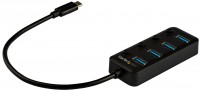 Кардридер / USB-хаб Startech.com HB30C4AIB 