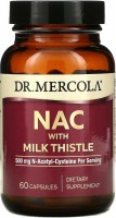 Фото - Амінокислоти Dr Mercola NAC with Milk Thistle 60 cap 