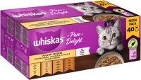 Karma dla kotów Whiskas 1+ Pure Delight Poultry Selection in Jelly  40 pcs