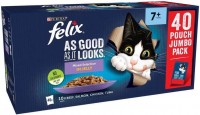 Корм для кішок Felix 7+ As Good As It Looks Mixed Selection in Jelly 40 pcs 