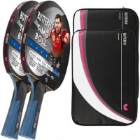 Фото - Ракетка для настільного тенісу Butterfly Timo Boll Black 85031 2 pcs + Drive Case II 2 pcs 