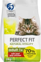 Корм для кішок Perfect Fit Adult Natural Vitality with Beef/Chicken  6 kg